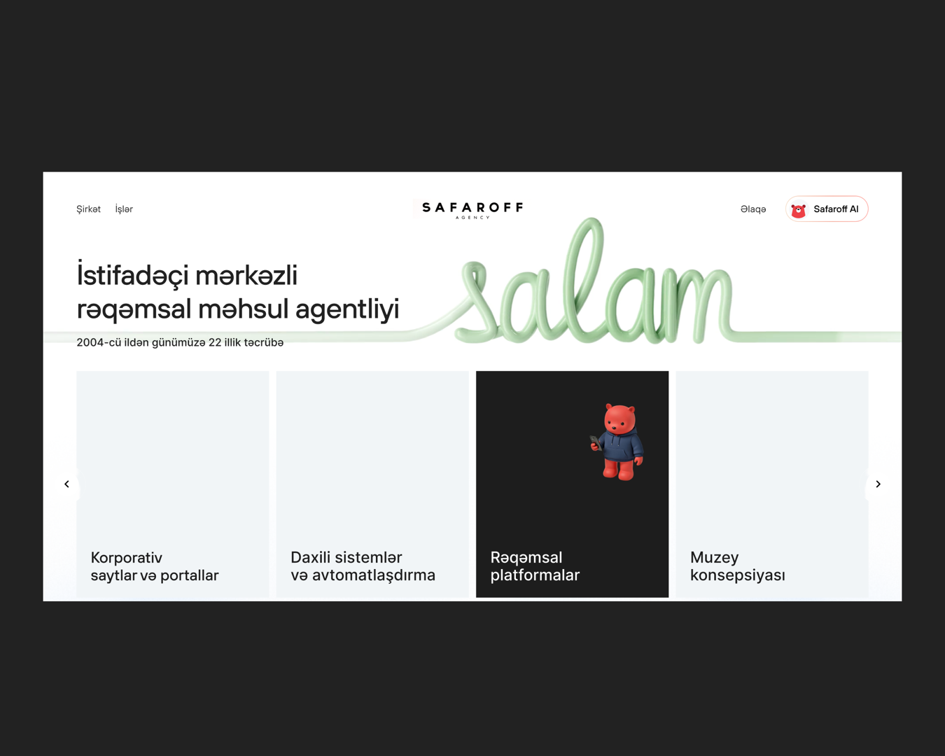 SAFAROFF Agency website cover